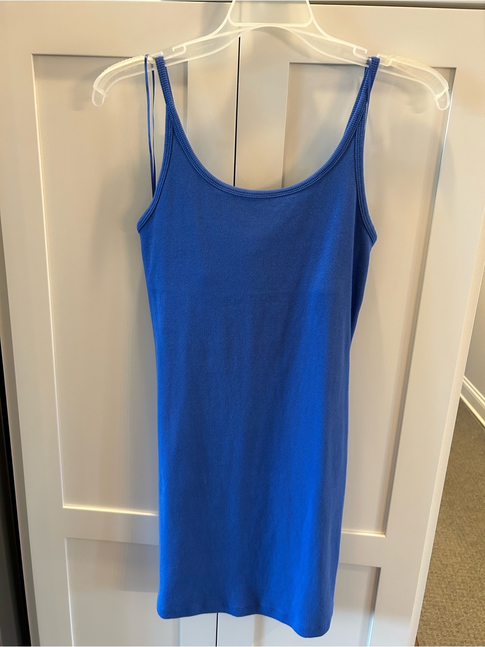 Old Navy Bodycon Royal Blue Spaghetti Strap Tank Dress Sz Small Petite